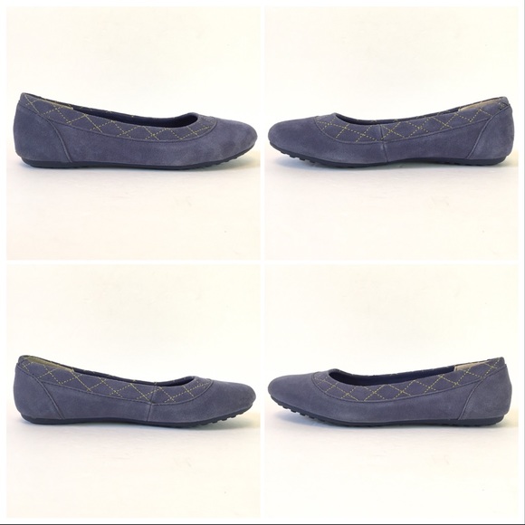 Lands’ End Flats Blue Suede Leather 7 M - Picture 3 of 8